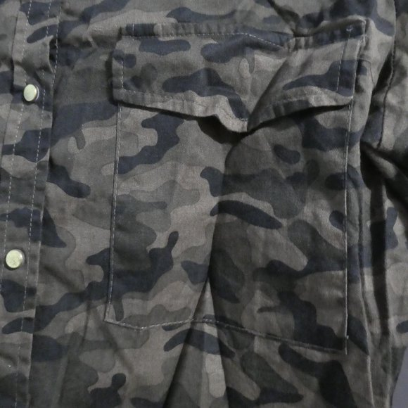 MAX | UK 14 EUR 40 | Camo / Camouflage Snap Button-Up Front Shirt | NWOT - Picture 9 of 16